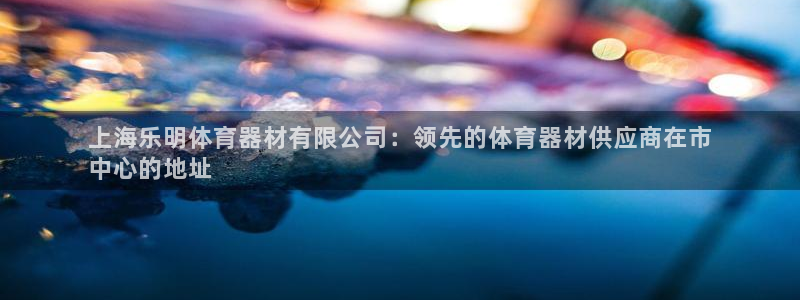 星欧娱乐平台告7O777：上海乐明体育器材有限公司：