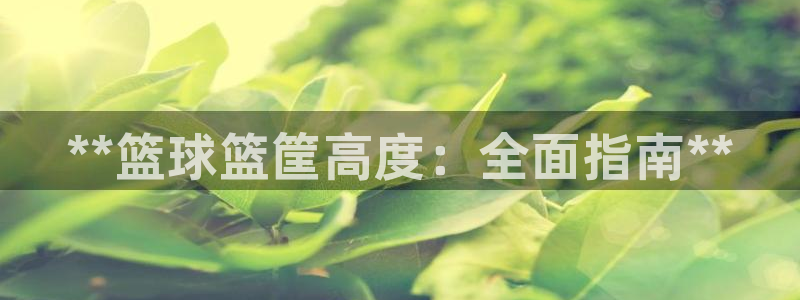 星欧娱乐平台怎么样啊：**篮球篮筐高度：全面指南**