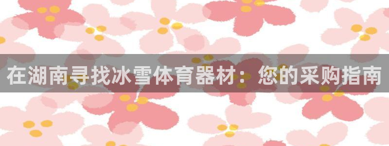 星欧娱乐平台：在湖南寻找冰雪体育器材：您的采购指南